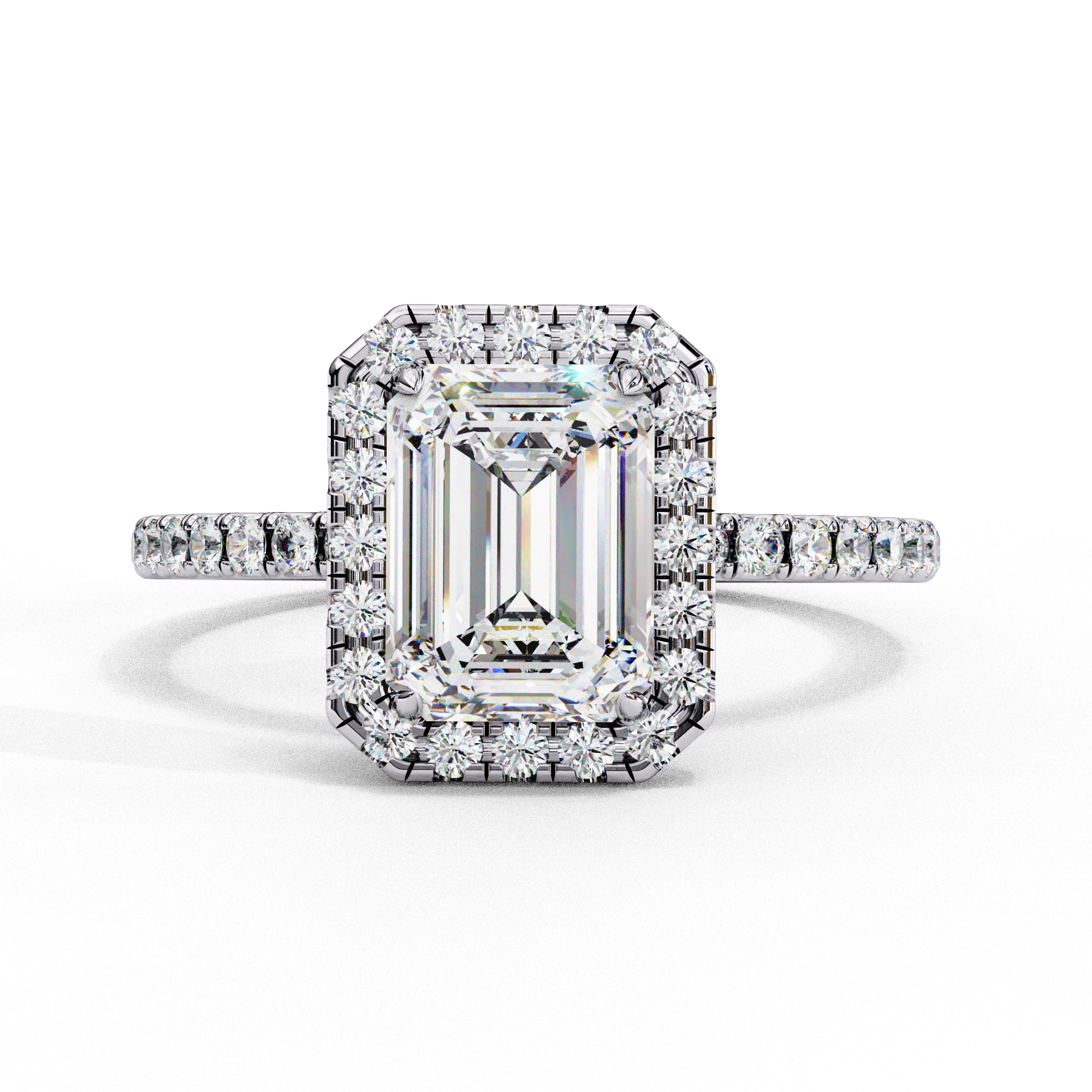Halo Emerald Cut Engagement Rings | Niahmi Jewellers
