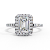 Halo Emerald Cut Engagement Rings | Niahmi Jewellers