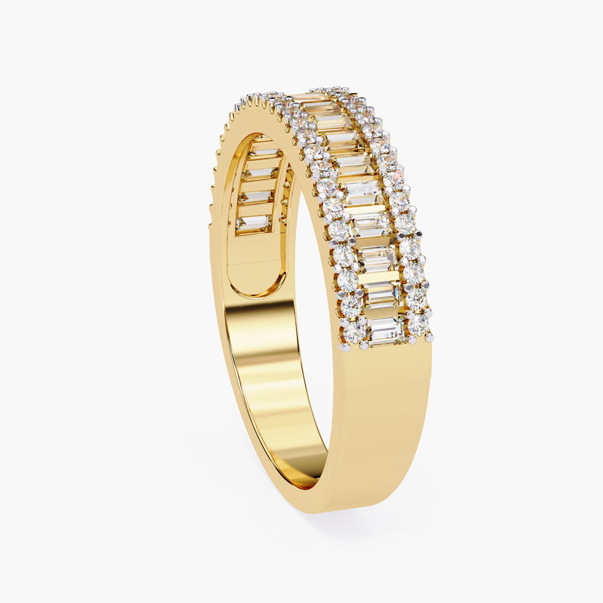 Baguette Diamond Band | Luxurious Baguette Band | Niahmi Jewellers
