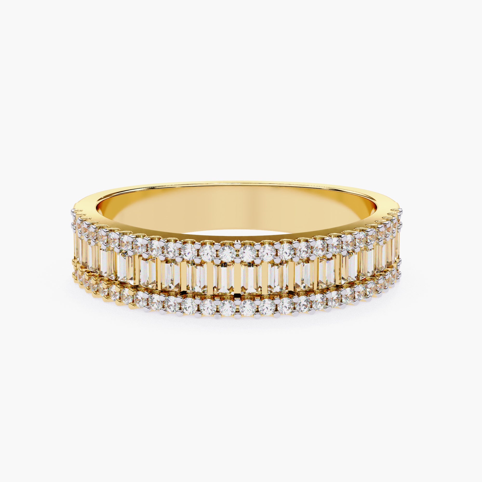 Baguette Diamond Band | Luxurious Baguette Band | Niahmi Jewellers