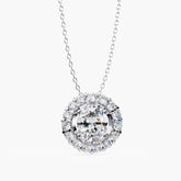 Oval Halo Pendant