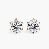 Round Millgrain Stud Earrings