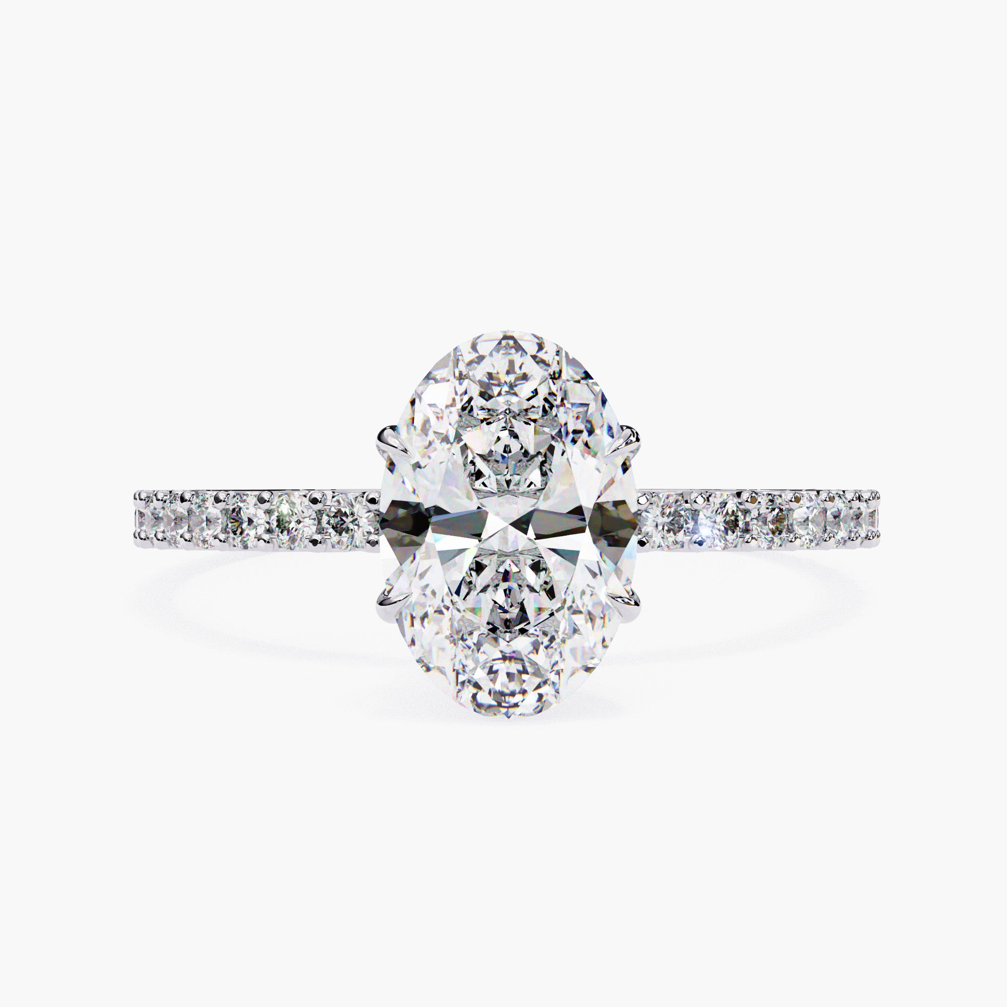 Oval Hidden Knot Rings | Oval-Cut Diamond Rings | Niahmi Jewellers