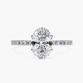 Oval Hidden Knot Rings | Oval-Cut Diamond Rings | Niahmi Jewellers