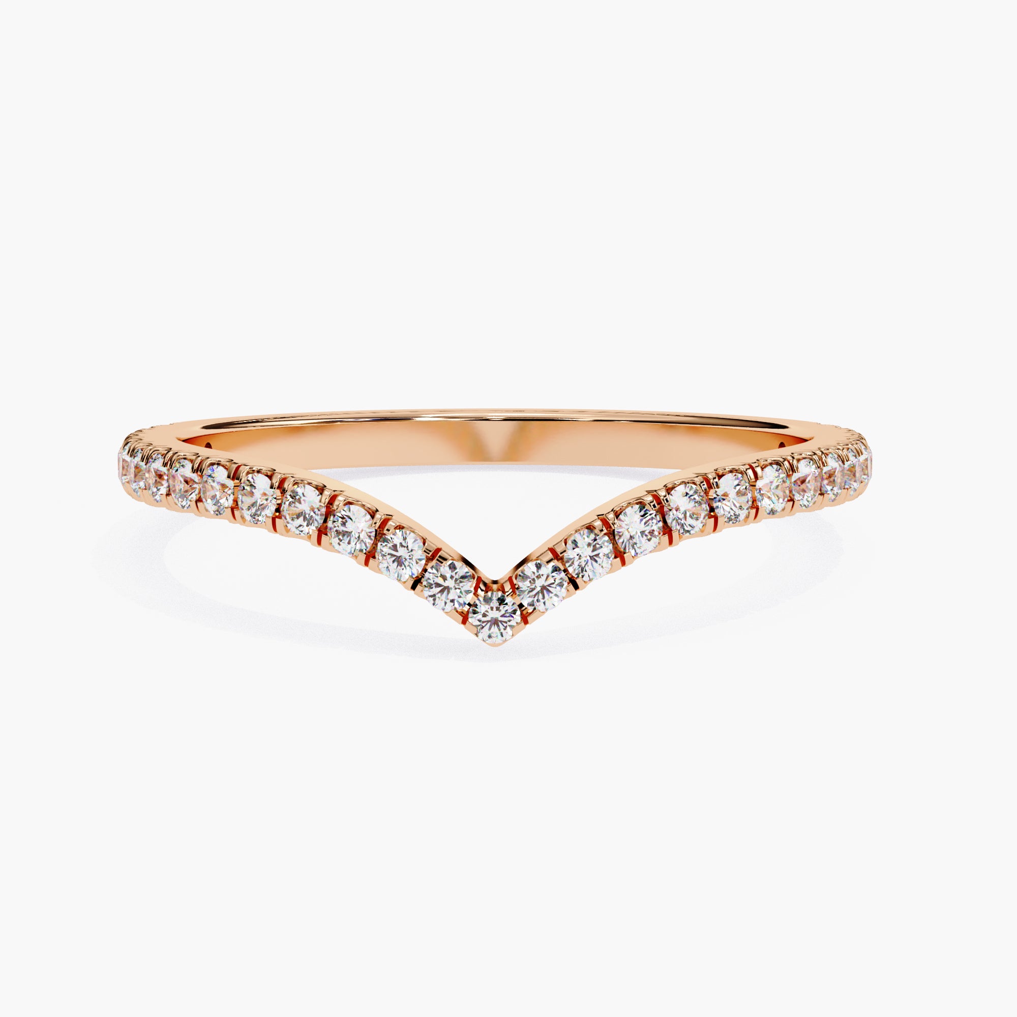 Curved Diamond Band | Minimal Curved Band | Niahmi Jewellers