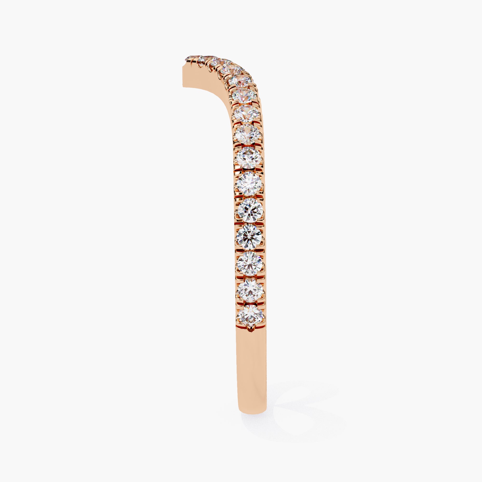 Curved Diamond Band | Minimal Curved Band | Niahmi Jewellers