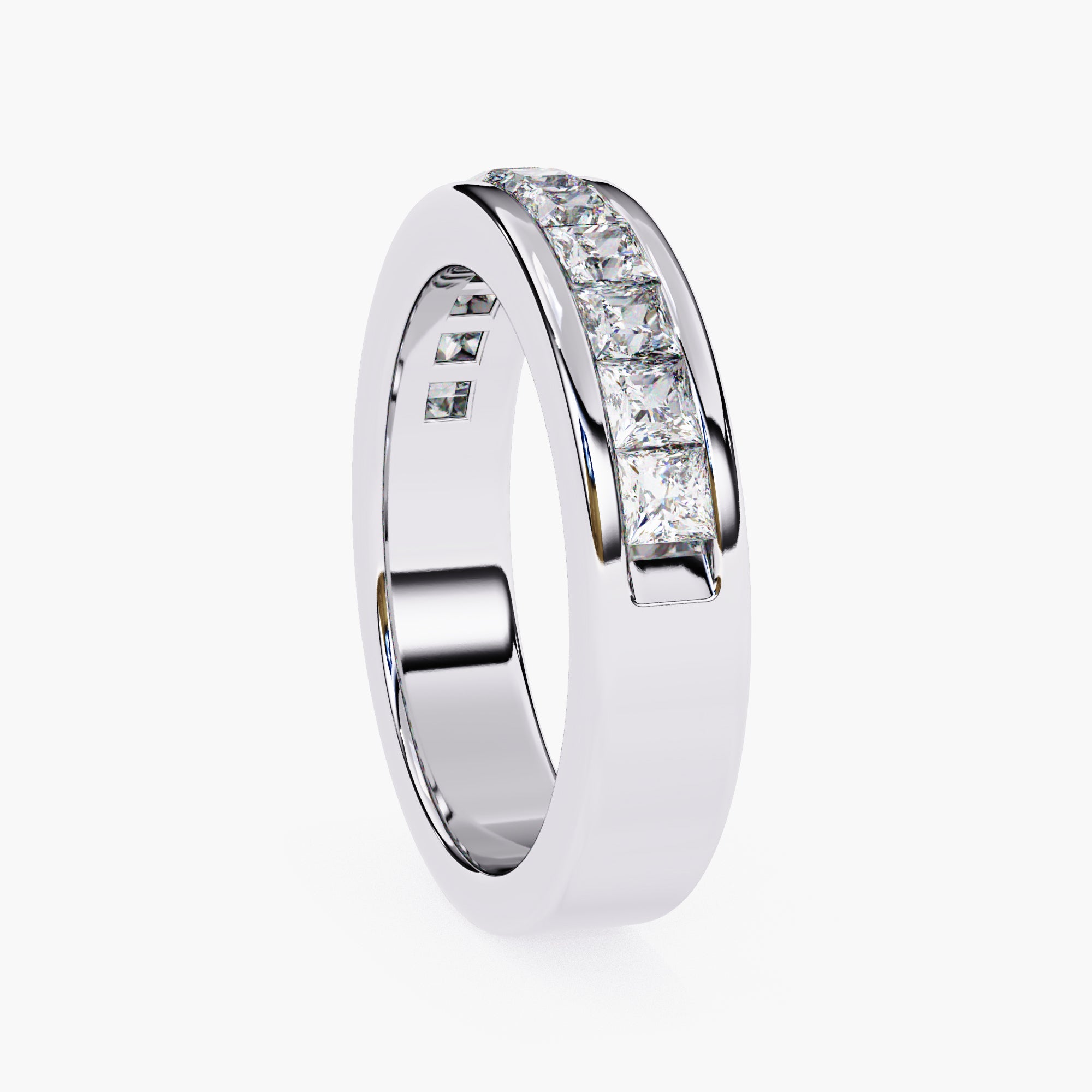 Princess Channel Band | Princess Cut Wedding Band | Niahmi Jewellers