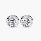 Diamond Stud Earrings | Bezel Stud Earrings | Niahmi Jewellers