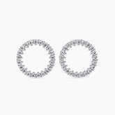 Round Pave Earrings