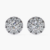 Halo Wedding Earrings | Round Halo Earrings | Niahmi Jewellers