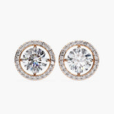 Round Classic Halo Earrings