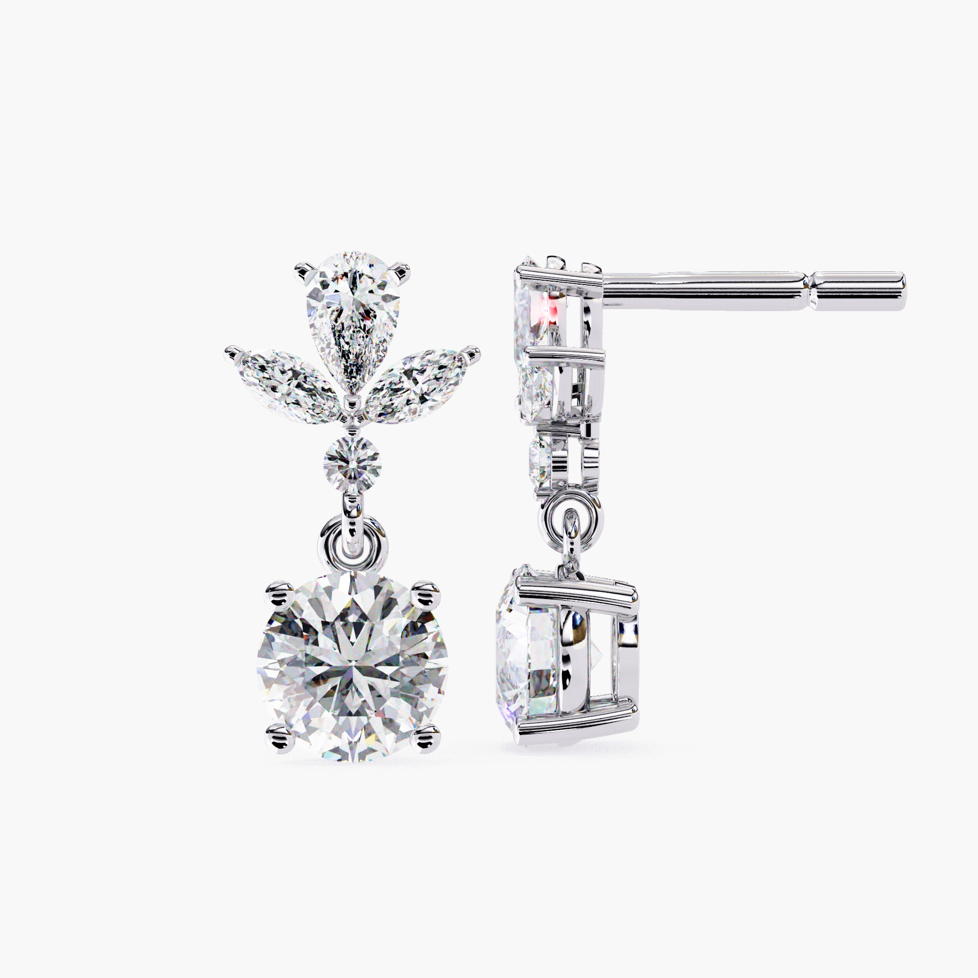 Pear Shaped Diamond Earrings | Symphony Earrings | Niahmi Jewellers