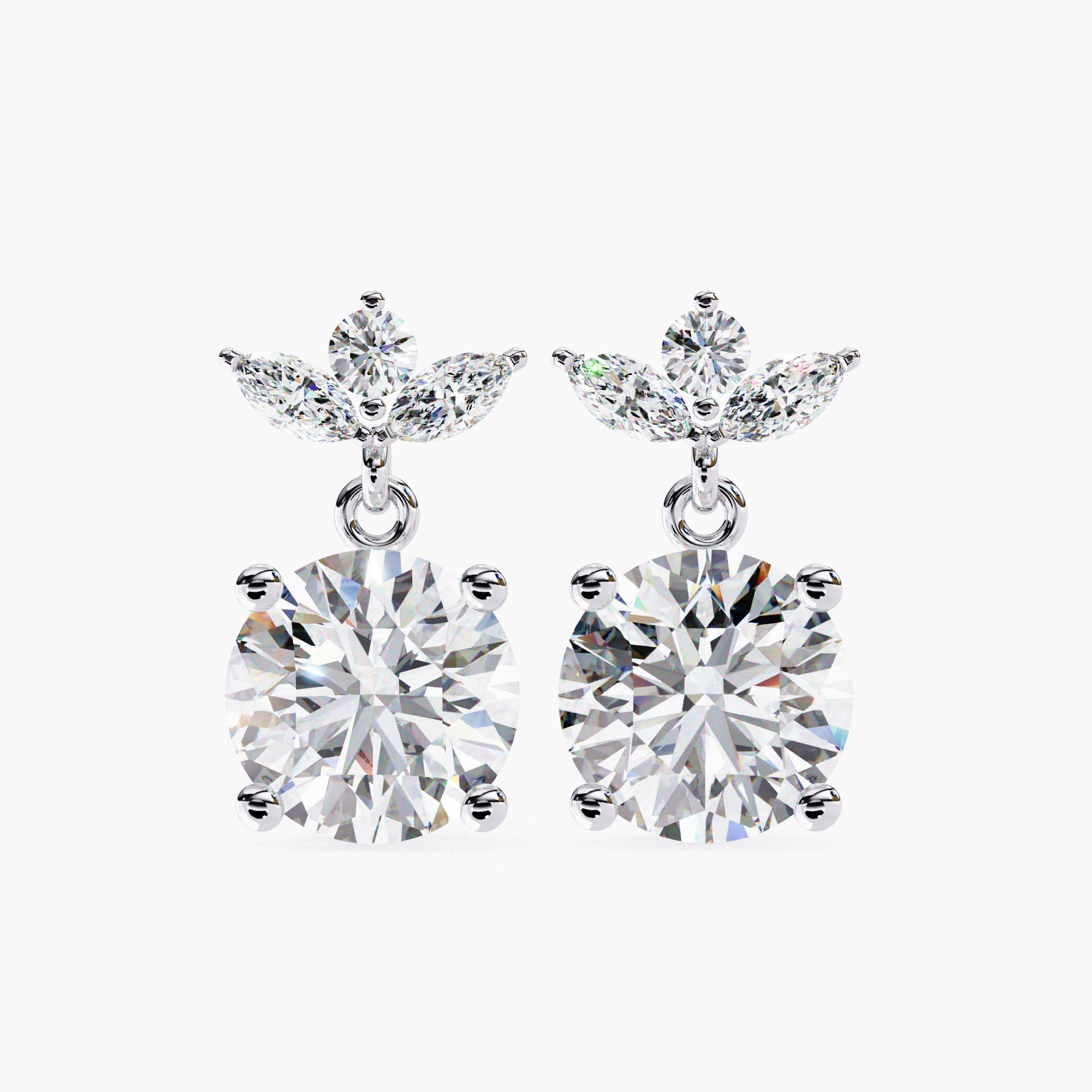 Marquise Drop Earrings | Floral Marquise Earrings | Niahmi Jewellers
