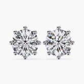 Round 8 Prong Stud Earrings