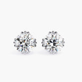 Round 3 Prong Stud Earrings
