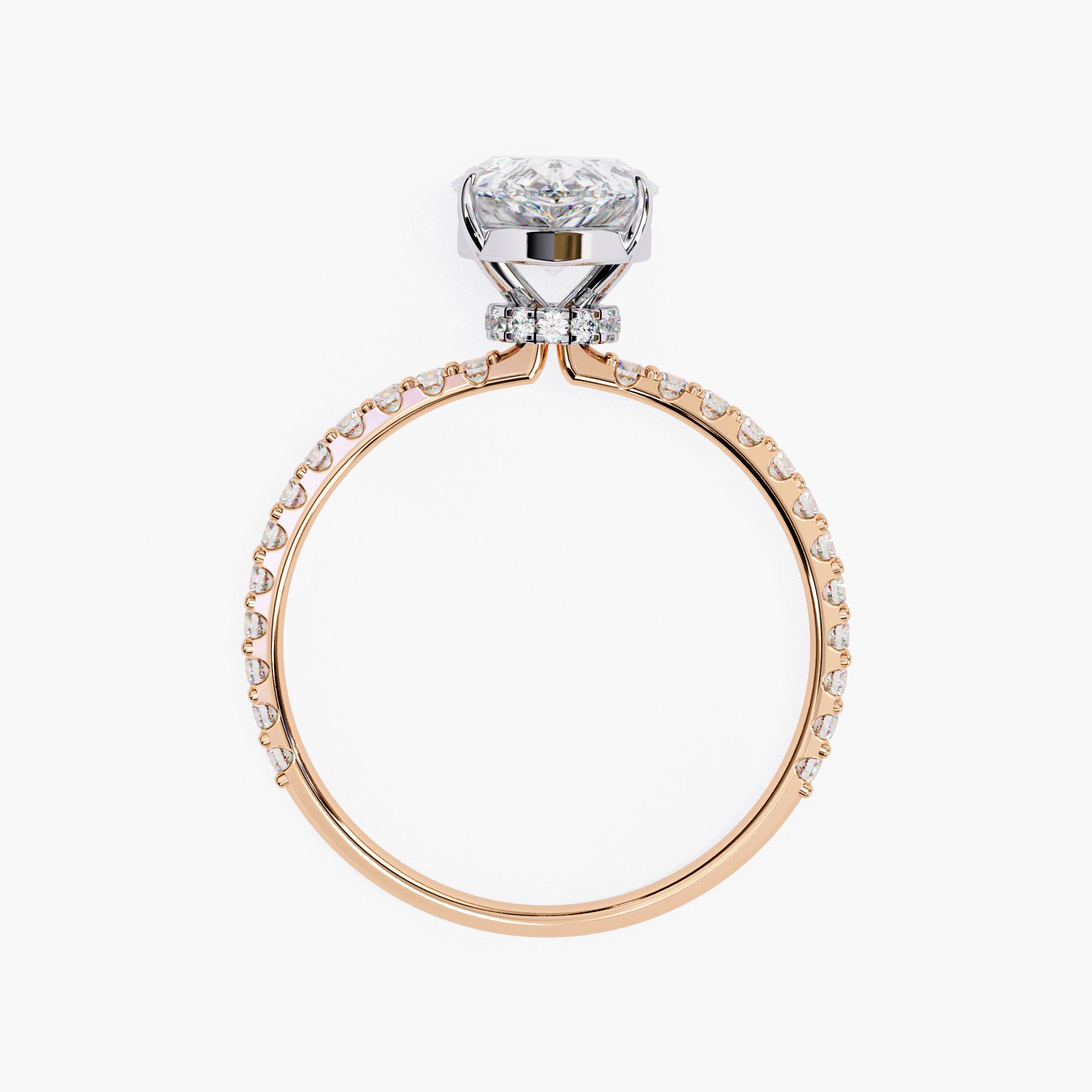 Pear Hidden Knot Rings | Pave Engagement Rings | Niahmi Jewellers