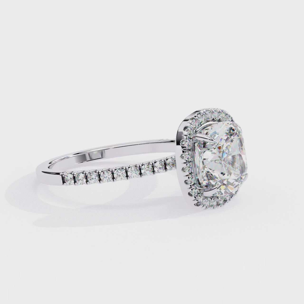 Cushion Halo Pave