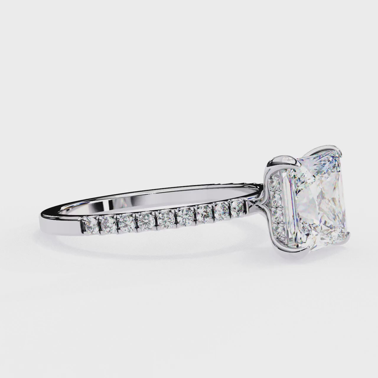 Princess Hidden Halo Pave