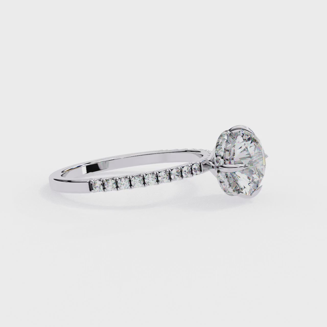 Round Diamond Ring | Hidden Halo Rings | Niahmi Jewellers