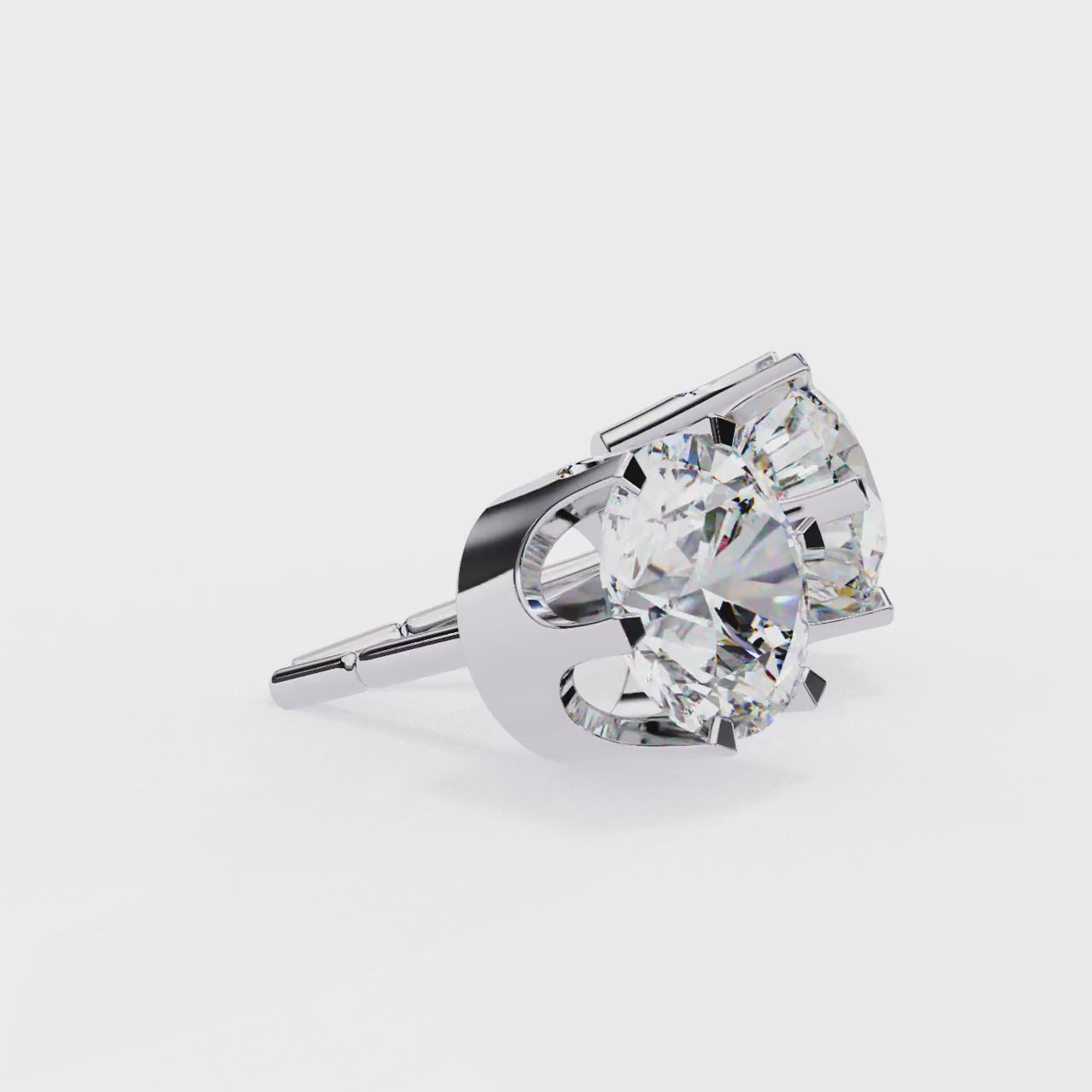 Round Elegant Stud Earrings