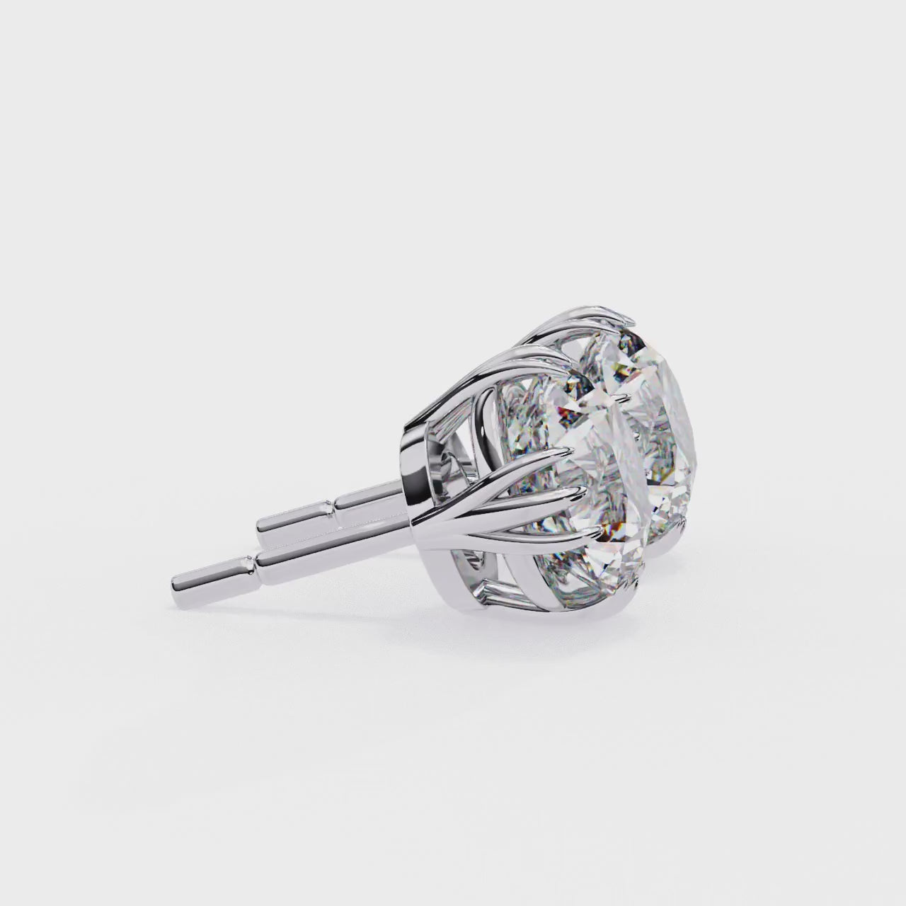 Round 3 Prong Stud Earrings