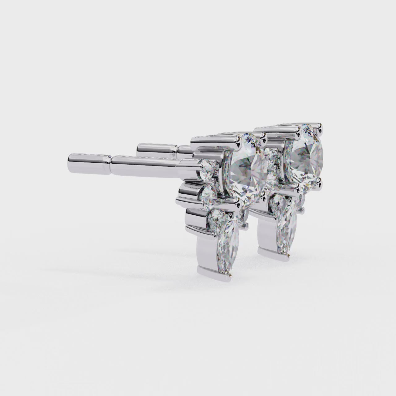 Round Diamond Earrings | Constellation Earrings | Niahmi Jewellers
